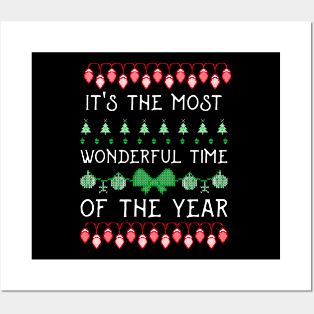 It's the most wonderful time of the year Christmas decorations Wall Art by MyVictory